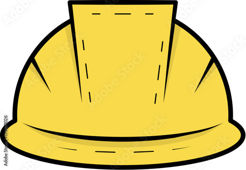 Yellow Construction Helmet Illustration