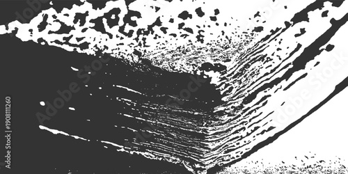 Abstract monochrome texture with sharp angular lines and granular patterns