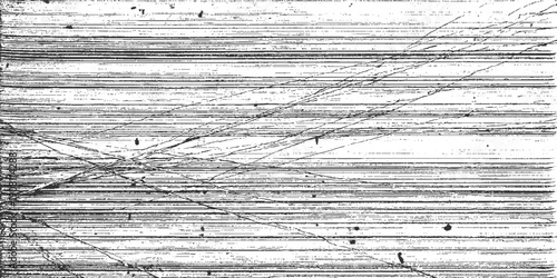 Black and white textured background with horizontal lines and diagonal scratches