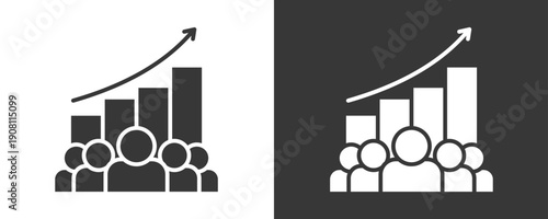 Population Icon Set Vector Collection Isolated In Black And White