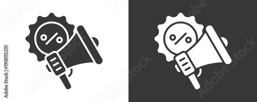 Promotion Icon Set Vector Collection Isolated In Black And White