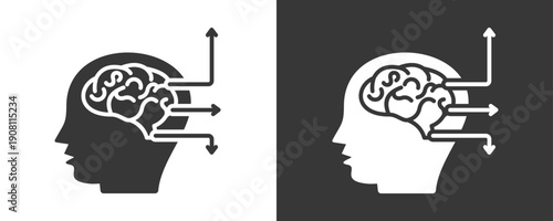 Psychographics Icon Set Vector Collection Isolated In Black And White