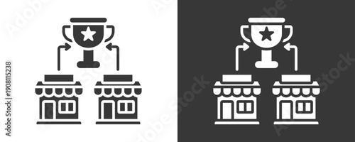 Competition Icon Set Vector Collection Isolated In Black And White
