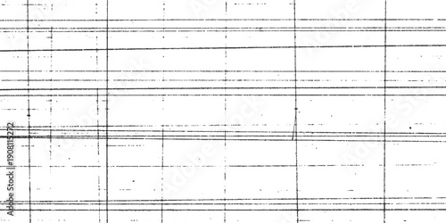 Black and white grid pattern with scattered dots and dashes lines