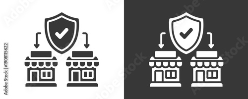 Market Icon Set Vector Collection Isolated In Black And White
