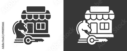 Market Entry Strategy Icon Set Vector Collection Isolated In Black And White