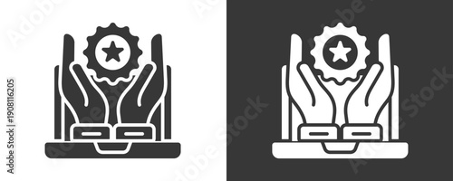 Brand Awareness Icon Set Vector Collection Isolated In Black And White