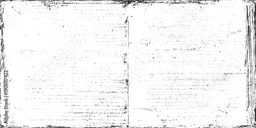 Old handwritten manuscript pages with textured grunge border and scattered ink dots