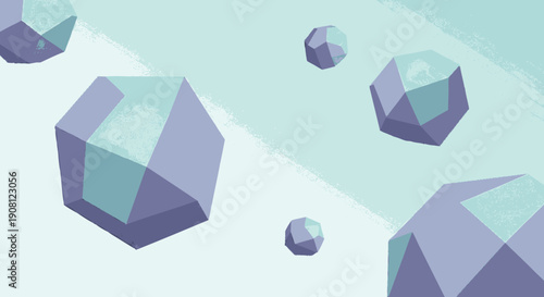 Geometric Shapes Floating in Space.