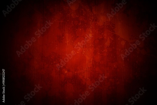 Red grunge texture is filling frame in flat design, showing gradient shading and wood splotches