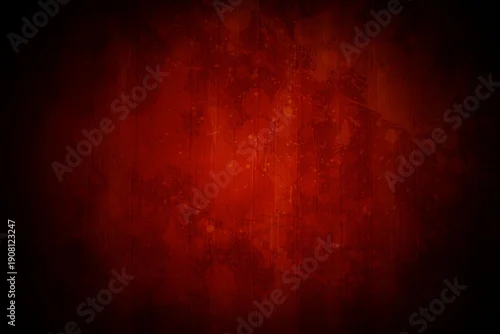 Fototapeta Red grunge texture is filling frame in flat design, showing gradient shading and wood splotches