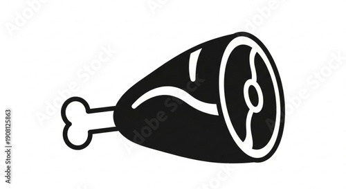 Delicious drumstick with bone for culinary designs