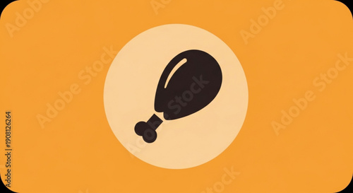 Delicious roasted chicken leg on plate in modern food presentation