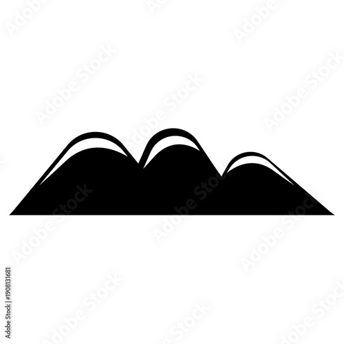 Mountain Icon, Peak Symbol. Vector Illustration