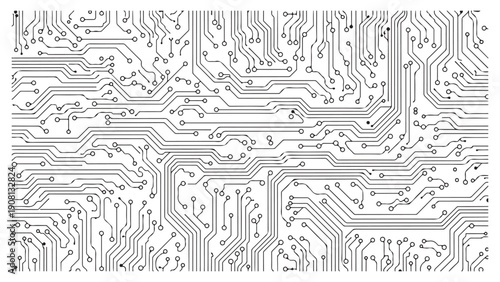 Intricate circuit board vector design with electronic components
