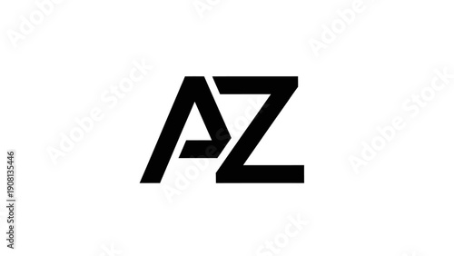 Free Download Black AZ Monogram Logo, Initials A and Z, Modern Alphabet Design, Graphic Symbol - GFXLoad