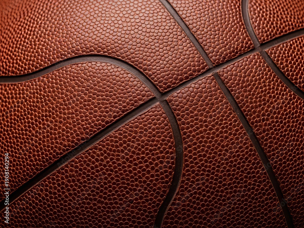 Fototapeta premium Close-up of basketball texture