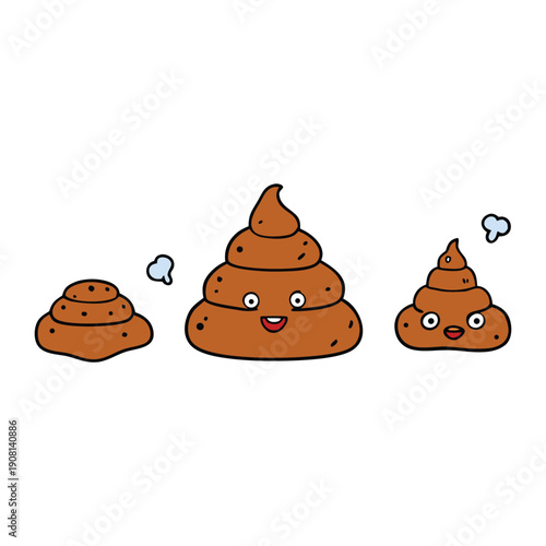 Human feces vary in color, shape, and consistency—from soft, hard, or watery to brown, green, or yellow—reflecting diet, hydration, and digestive health.
