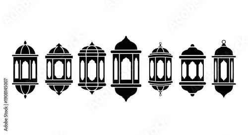 Collection of Traditional Lanterns in Various Designs.