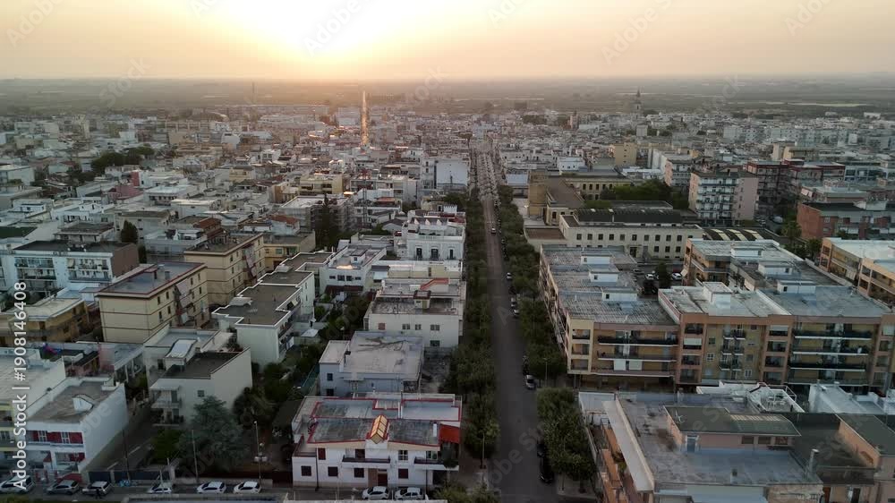 custom made wallpaper toronto digitalAerial View of Valenzano, Puglia, Southern Italy – Mediterranean Townscape and Surrounding Countryside
