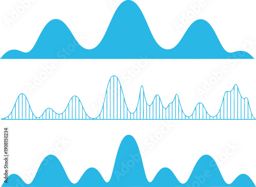 Waveform Data Visualization with Spectrum Analysis and Abstract Curves