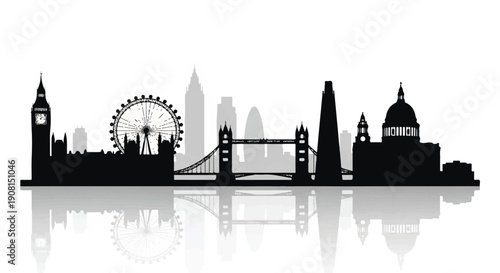 black‑white silhouette graphic from a balanced viewpoint