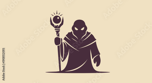 Mysterious figure holding glowing orb