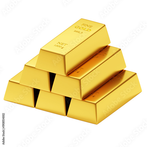 Valokuva Stacked Gold Bar Pyramid