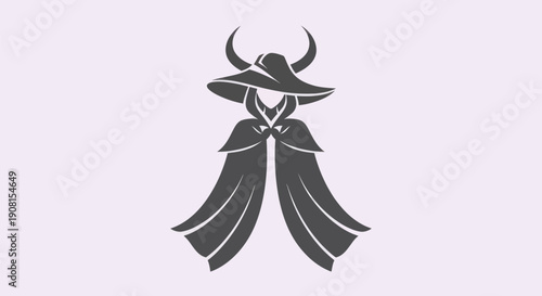 Mysterious figure in cloak and hat