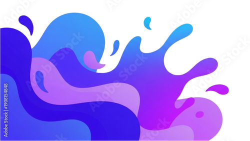 Vibrant liquid splash illustration showcasing dynamic movement and colorful splatters from a close-up viewpoint