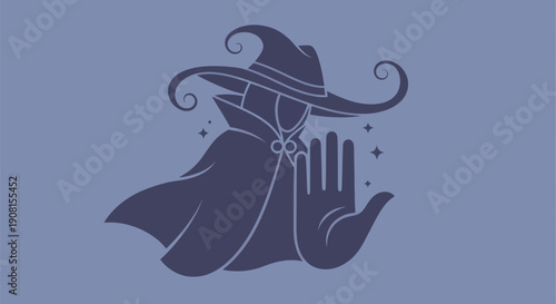 Mysterious figure in cloak and hat