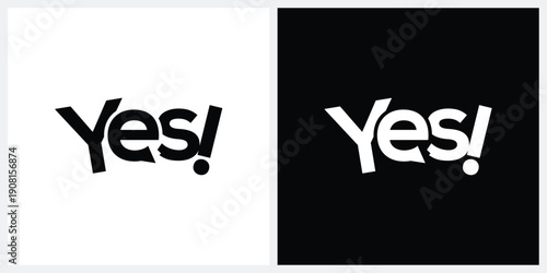 yes logo design vector template