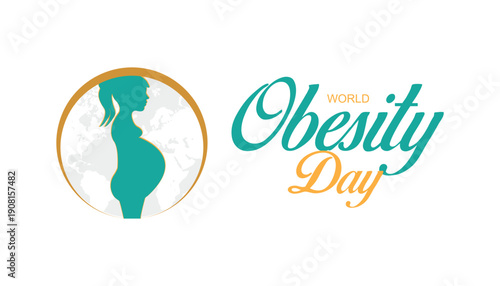 World Obesity Day is observed every year in March. Holiday, poster, card and background vector illustration design.