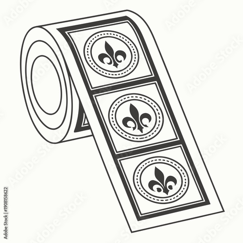 A roll of toilet paper with french fries printed on each square