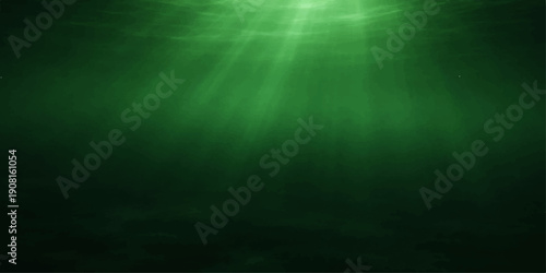 A dark blue underwater world background loop features a deep ocean scene with bright sun rays glowing through the water texture to create an artistic motion design backdrop pattern