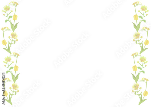 春の花のフレーム
