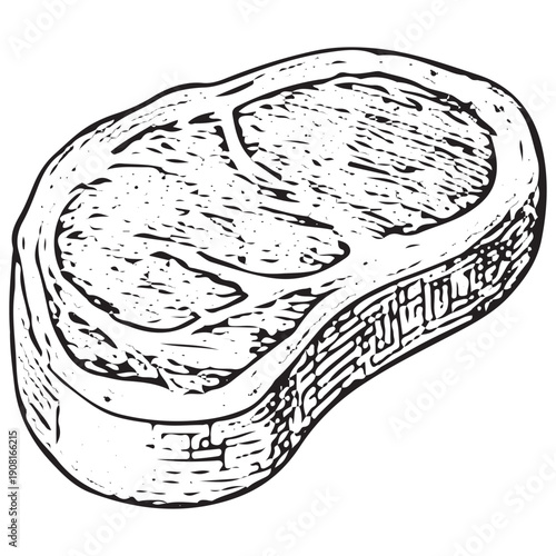 Vintage Beef Steak Engraving Gourmet Meat Illustration