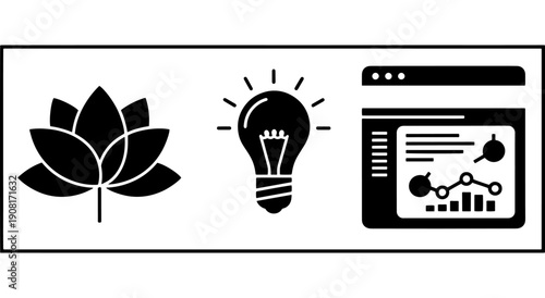 Innovation blending nature, ideas, and technology for sustainable growth Vector