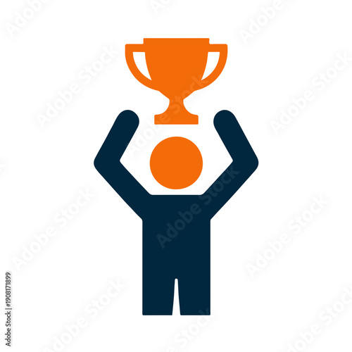 People Achievement Trophy Icon