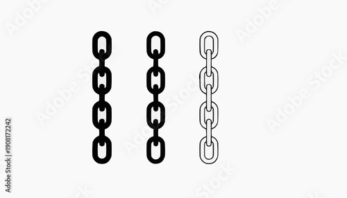 metal chain isolated on white
