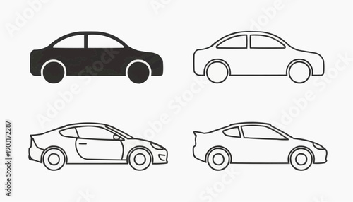 set of car icons