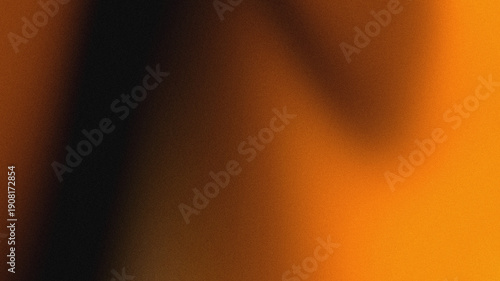 Εκτύπωση καμβά Glowing abstract grainy orange and black gradient background with vintage film n