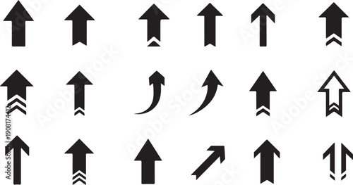 Black upward pointing arrows black arrows upward arrows