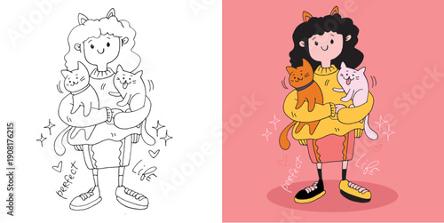 Trendy  hand drawn doodle lettering quote. Lettering for t-shirt design, mug print, bag print, clothes fashion. 100% hand drawn vector image. Sticker lettering art.
