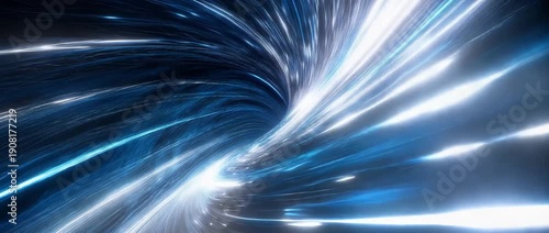 Blue Light Spiral Vortex in Digital Space