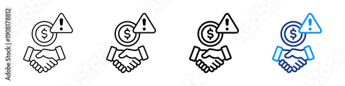Dirty Deal Icon Different Style Outline Collection Set.