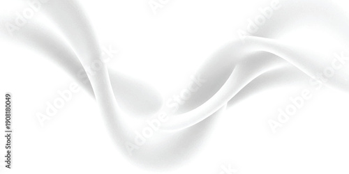 Elegant and minimalist abstract white wave design with smooth flowing lines and gradients