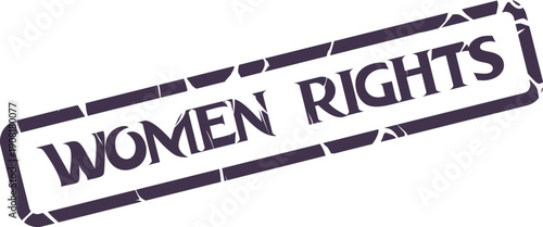 Official stamp seal with an important message about fundamental human rights for women