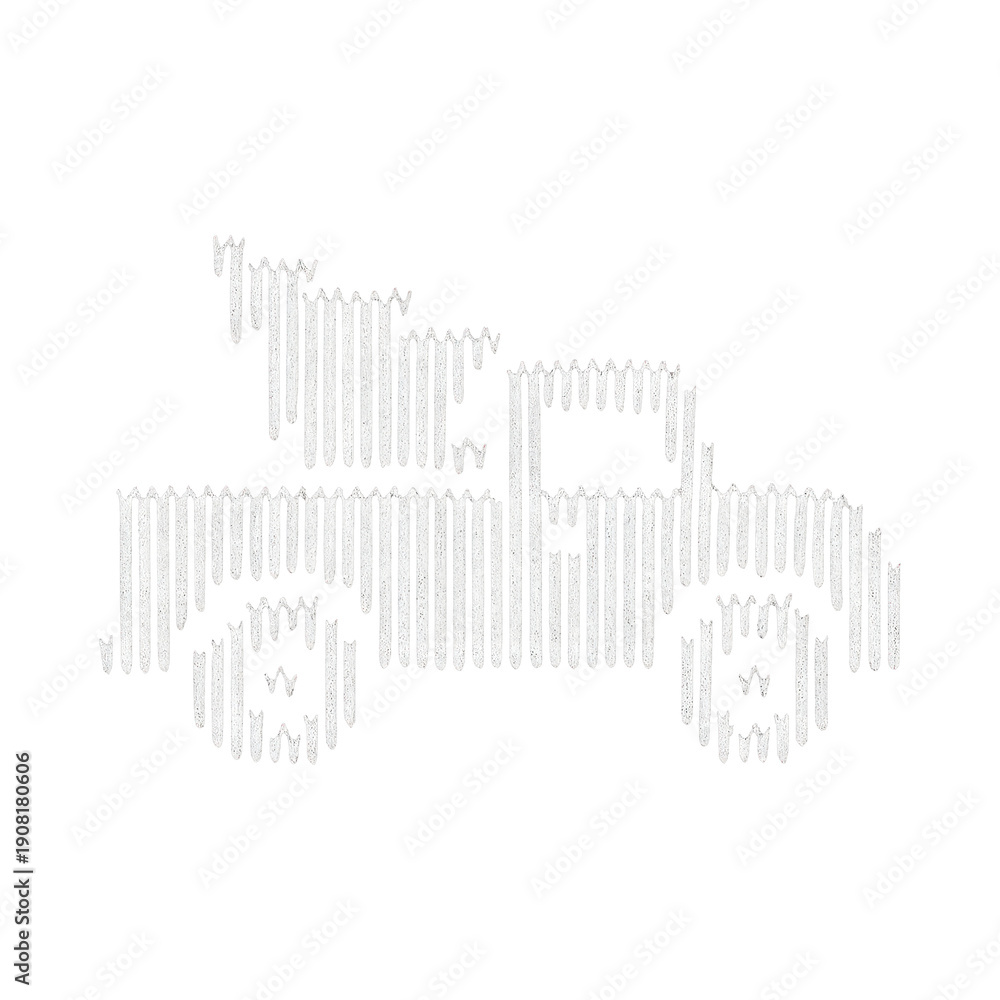 Obraz premium PNG Striped tow truck illustration