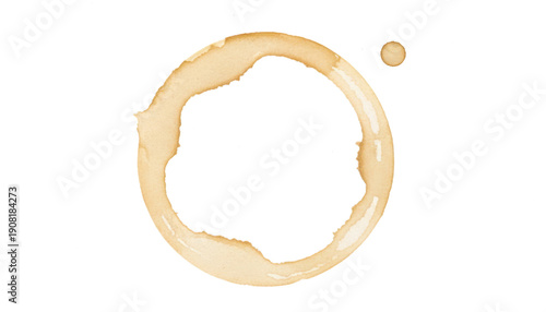 Coffee stains isolated on a transparent background. Royalty high-quality free stock PNG image of Coffee and Tea Stains Left by Cup Bottoms. Round coffee stain isolated, cafe stain fleck drink beverage